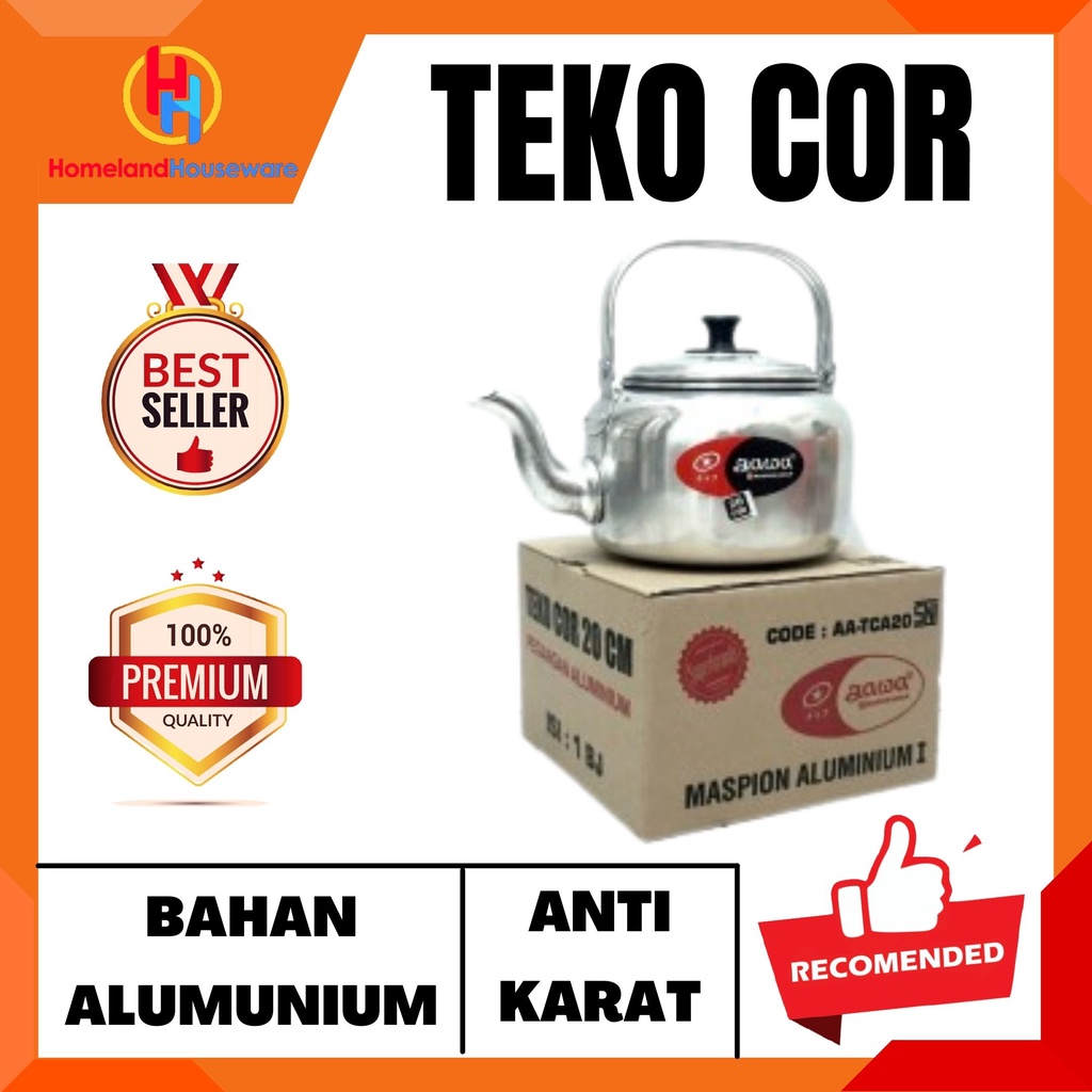 (SIAP KIRIM) TEKO ALUMUNIUM 16 CM/ TEKO COR JAWA 16 CM/ TEKO AIR/ TEKO KOMPOR/ TEKO STAINLESS/ TEKO 