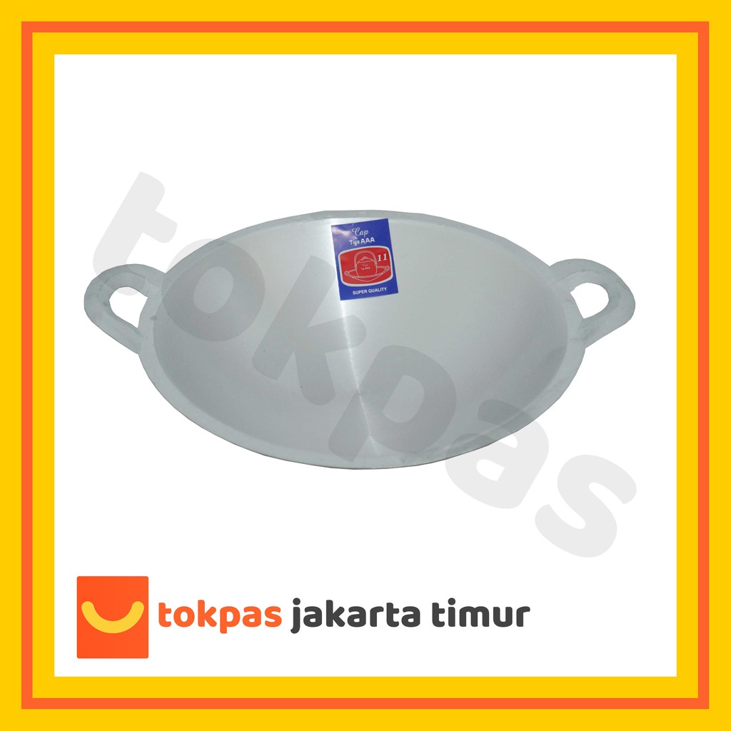 Kuali Wajan Penggorengan Aluminium Super Cap Tiga Aaa 11 Inch 25 Cm