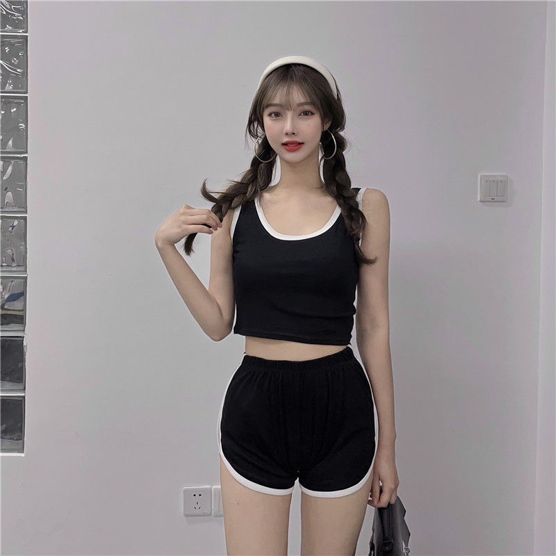 (COD) Set Pakaian Olahraga Wanita Sport Stelan Crop Top Atasan Zumba Gym Yoga MALL SHOPPING