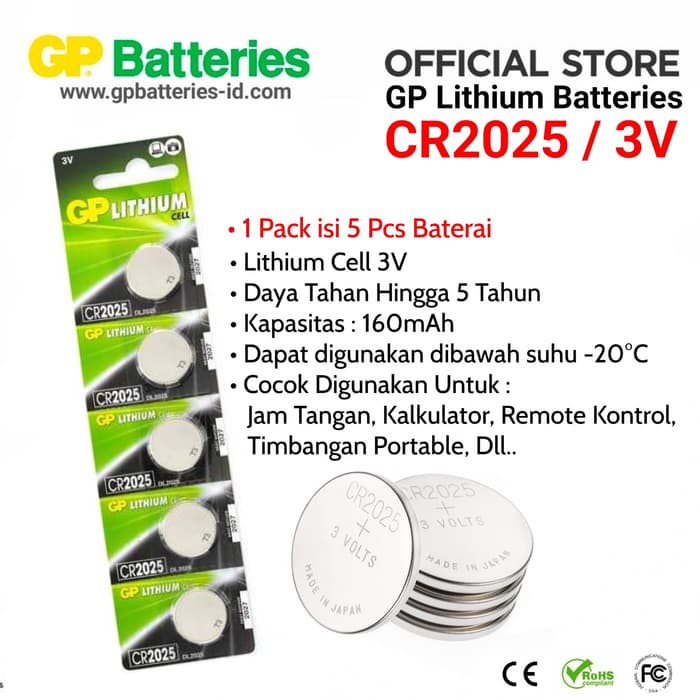 Jual Baterai Kancing Cr V Lithium Gp Original Shopee Indonesia