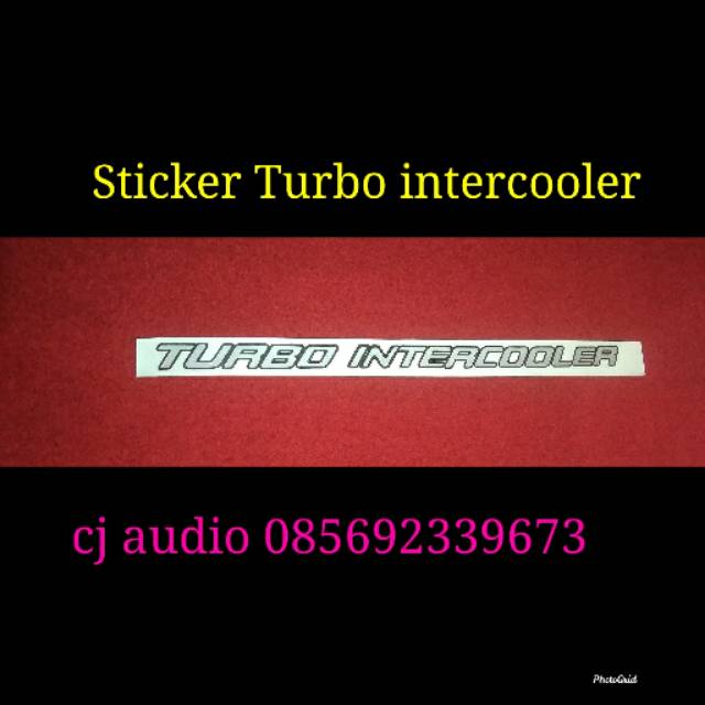 Sticker stiker Mobil truck tulisan turbo intercooler