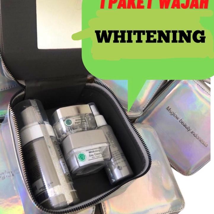 Produk Dijamin Ori MS GLOW ORIGINAL PAKET WAJAH PAKET WHITENING ORIGINAL  FULL BARCODE   FREE POUCH 