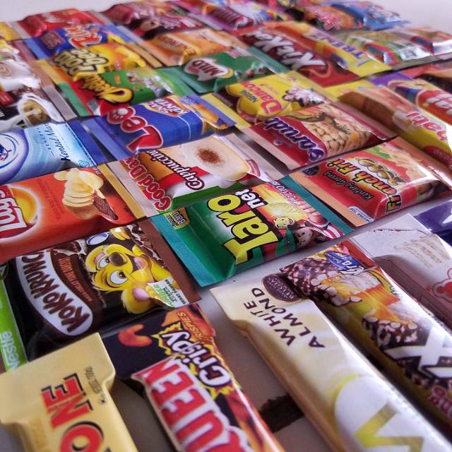 Tempelan kulkas miniatur snack magnet kulkas