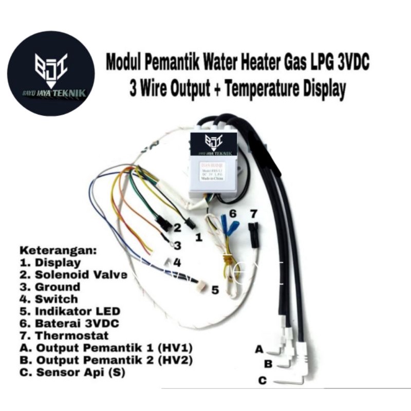 Modul Pemantik Api WATER HEATER GAS/ Modul Pemanas Air | LED DISPLAY