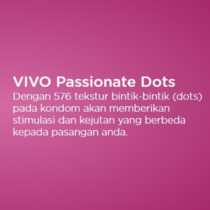 kondom VIVO Passionate Dots (Bergerigi) Isi 3pc