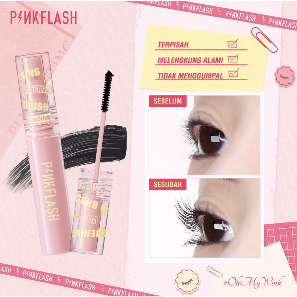 PINKFLASH OhMyWink E10 Length Curled Maskara Ultrathin Fibre Waterproof Limitless Eyelash Skinny Mascara