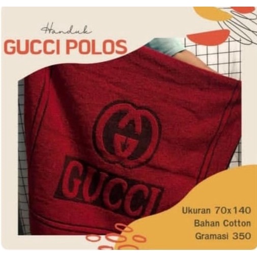 Handuk Gucci /Handuk dewasa/Handuk Mandi Tebal Lembut Gucci Polos Jumbo 7 X 140