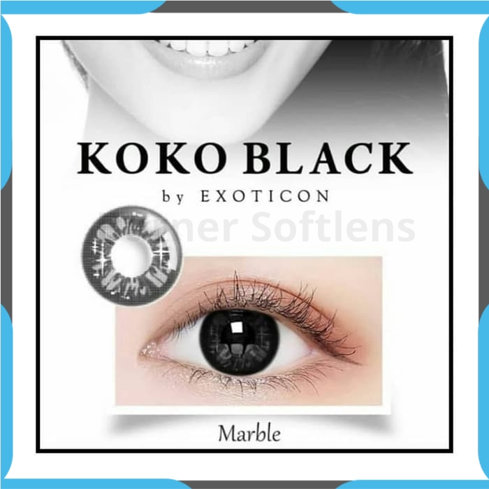 SOFTLENS KOKO BLACK NORMAL SD -3.00 14.5 mm by X2 lensa kontak Softlen Normal  minus