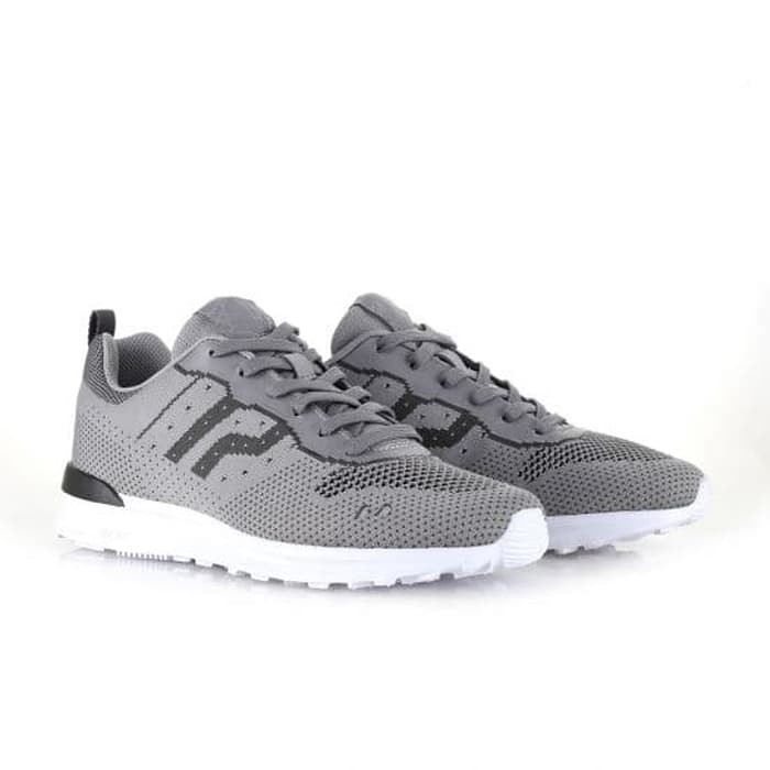 Jual Sepatu Sneaker Pria Original Piero Jogger Knit P20318 - Grey