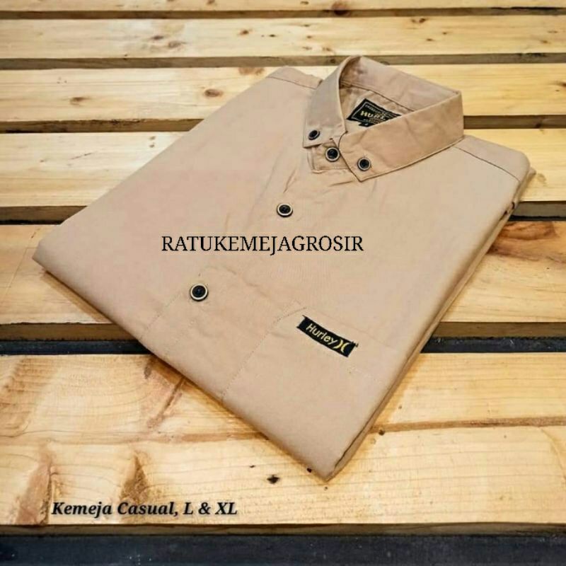 kemeja slimfit lengan pendek hurley