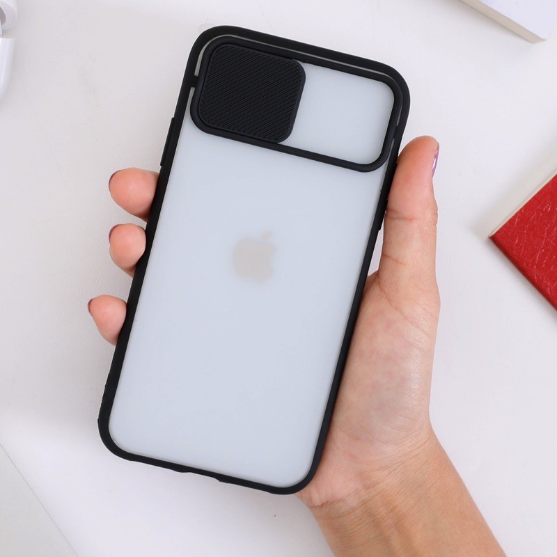 Transparant Slide Camera Protection Soft Case Lens Cover iPhone 11 XS X XR 6+ 7+ 8+ SE 6 7 8 PRO MAX-TS Black