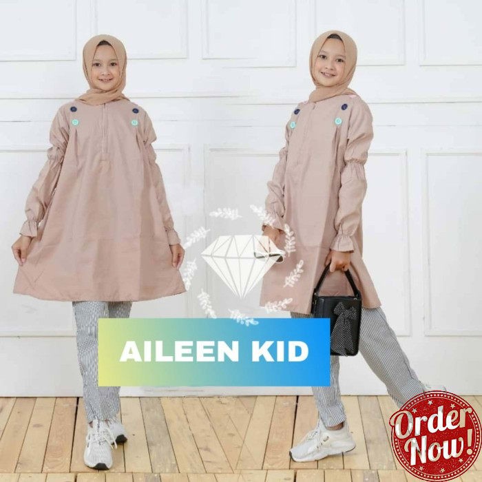 Syar'I Anak Muslim Fashion Muslim Terbaru Lebaran 2021 Baju Gamis PN239 Set Aileen Baju Setelan Cela