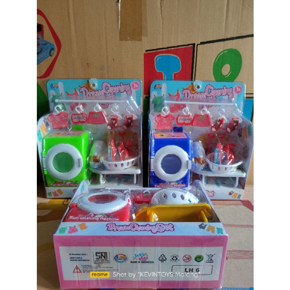 LH 6 MAINAN ANAK EDUKASI MESIN CUCI ANAK PLUS PERALATAN JEMUR DREAM CLEANING SET