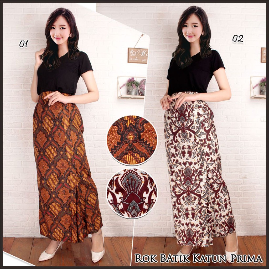 rok rempel motif batik/bawahan kebaya batik modern