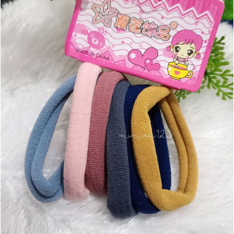 KUNCIR RAMBUT WANITA/ IKAT RAMBUT WARNA PASTEL/ IKAT RAMBUT SET-A