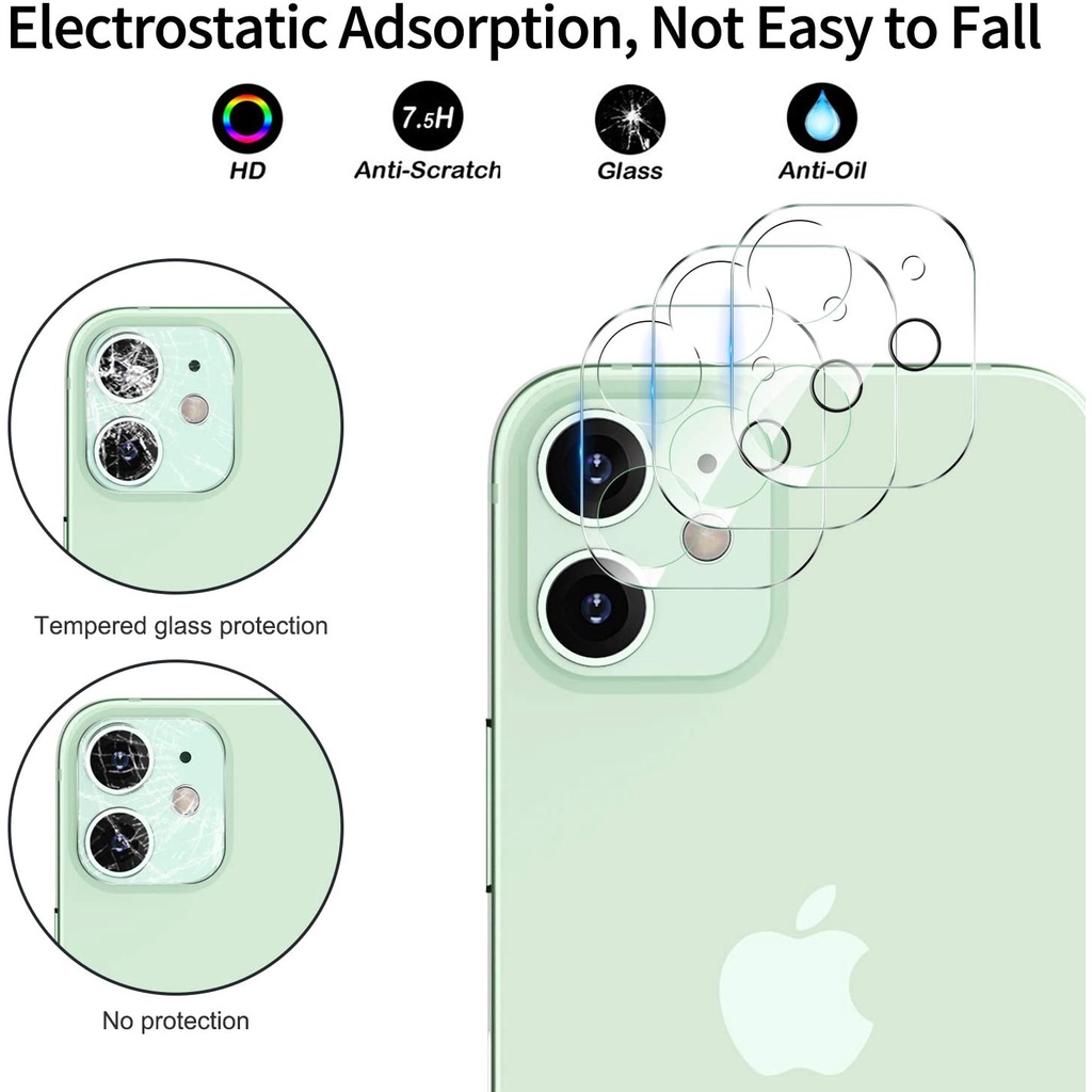 Tempered Glass Pelindung Lensa Kamera Belakang Anti Gores Untuk Compatible For iPhone 12 Pro Max