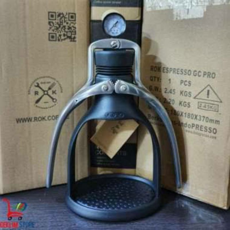 ROK PRESSO GC BLACK PRO WITH MANOMETER- Espresso Coffee Maker