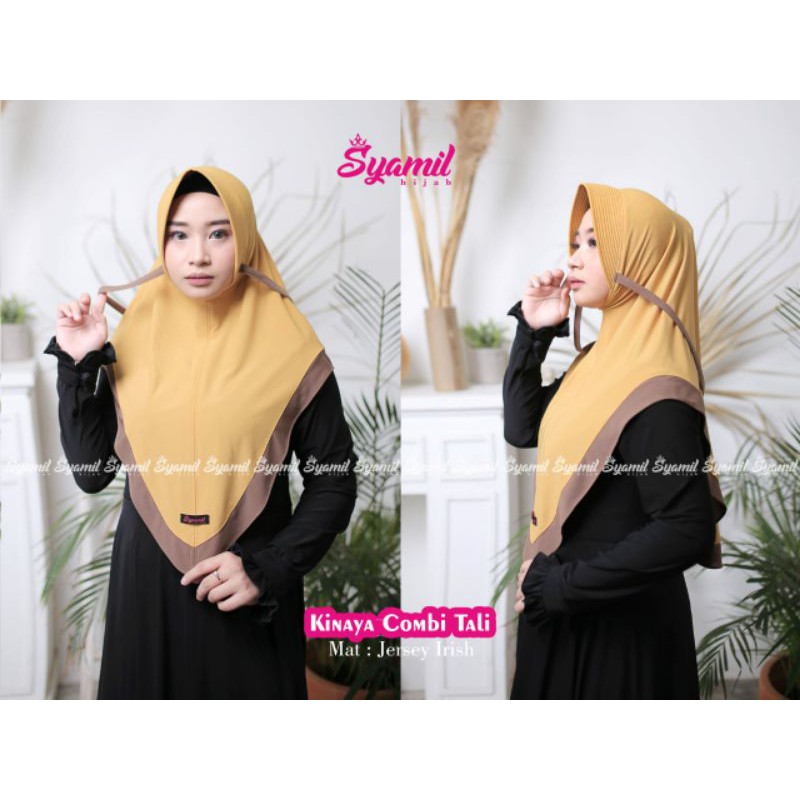 Syamil hijab Original / Kinaya combi tali / Hijab pet tali