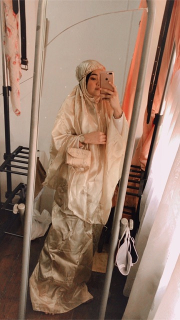 Mukena Dewasa Travel Mini Pouch Parasut Traveling Oleh Oleh Haji Umroh