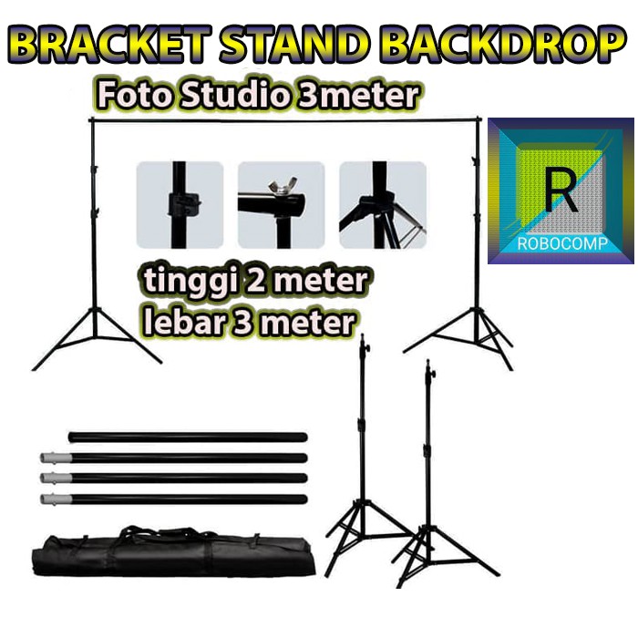 Backdrop Bracket Stand 3m Foto Studio