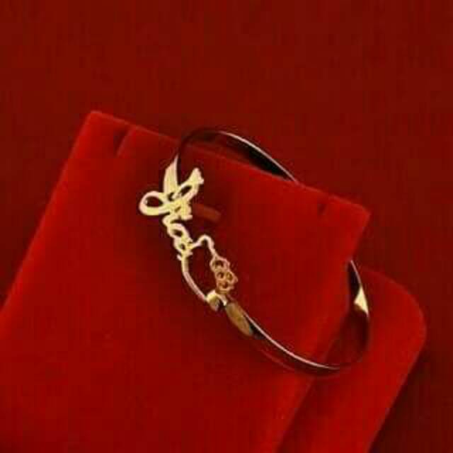 Gelang ukir Nama berlapis EMAS