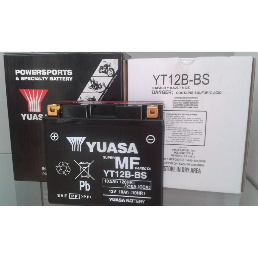 AKI ACCU MOGE YUASA YT12B-BS MF 12V 10Ah