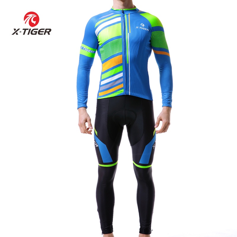 X-Tiger Bersepeda Suit Bulu Pria Wanita Luar Ruangan Sepeda Menebal Celana Panjang Lengan suit