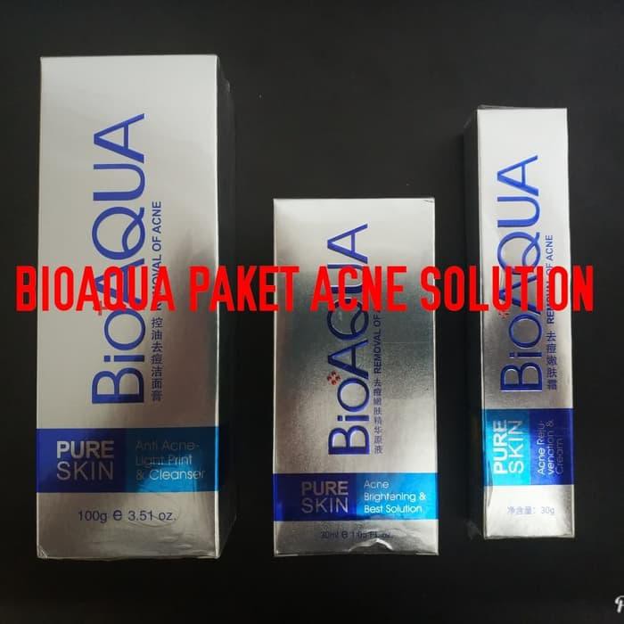 Promo BIOAQUA PAKET ACNE SOLUTION - PAKET PERAWATAN JERAWAT Berkualitas