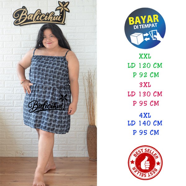 Balicihui Dress Bella Dress Jumbo Dress Halter Plus Size Big Size Dress jumbo Wanita