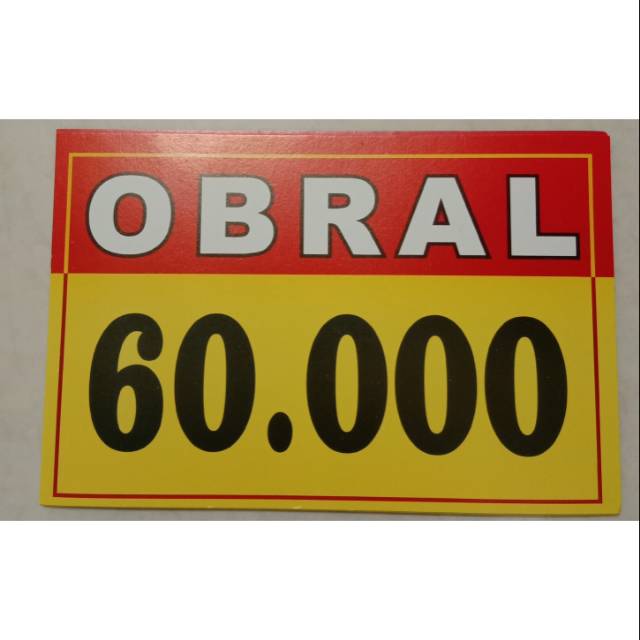 Jual Tulisan Obral Harga Display Karton Harga Shopee Indonesia