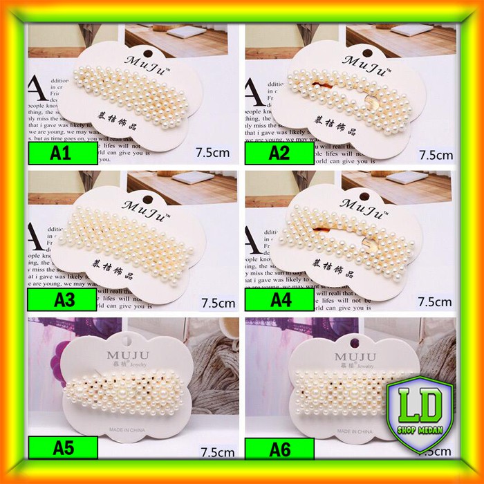 JEPIT RAMBUT BARRETTE AKSESORIS WANITA JEPIT RAMBUT MUTIARA MURAH BATAM JEPIT IMPORT (A1 - A12)