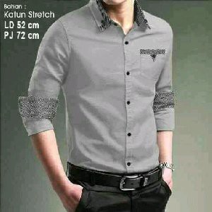 Kemeja Pria David Kemeja Formal Kerja Sekolah Warna Maroon Hijau army Hitam Biru Dongker Navy T