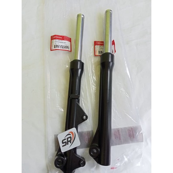 As asok depan tabung set kode (KWW,KWB) Honda original Revo fi absolute blede new  harga 2 pis kanan kiri