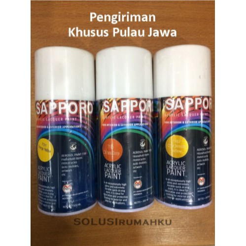 CAT SEMPROT SAPPORO SPRAY KUNING YELLOW OREN ORANGE / PYLOX PILOX
