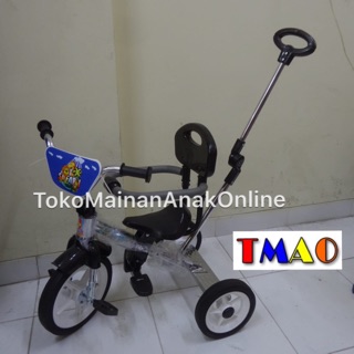 Sepeda Roda Tiga BMX Safari Stenlis Chrome Dorongan Jagaan Sepeda Roda Tiga BMX Safari Stenlis Chrome Dorongan Jagaan