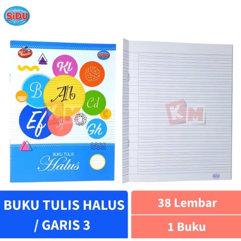 Buku tulis 3 garis 38 lembar per pcs