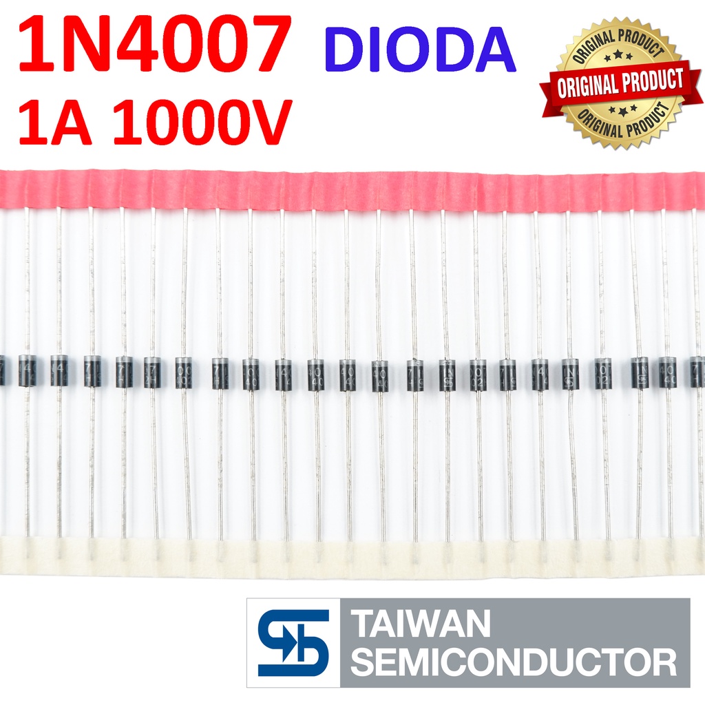 Dioda 1N4007 1A 1000V ORIGINAL TSC TAIWAN KAKI TEBAL IN4007 1N IN 4007