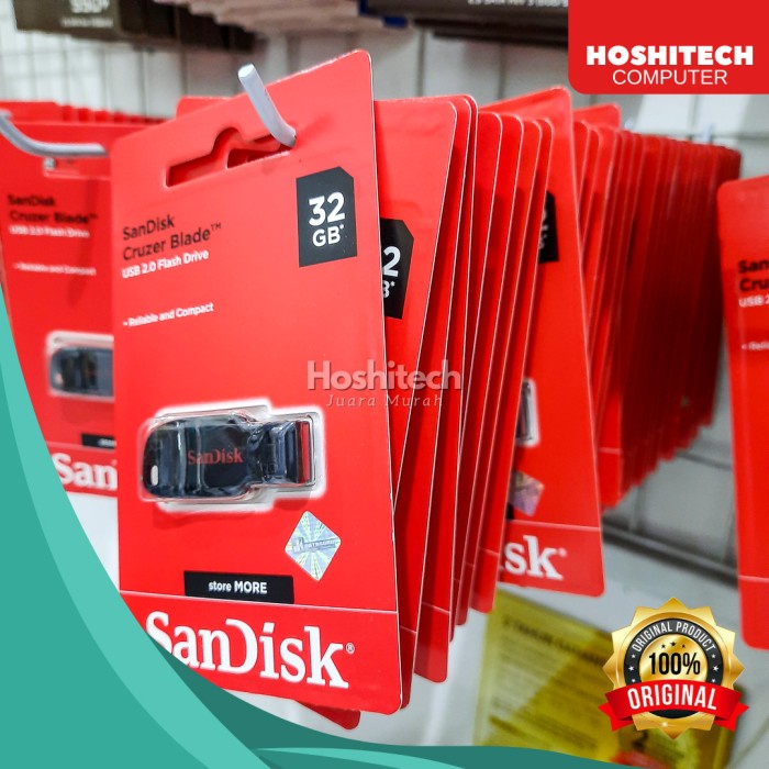 FLASHDISK SANDISK 16 32 64GB USB 2.0 Cruzer blade #murah