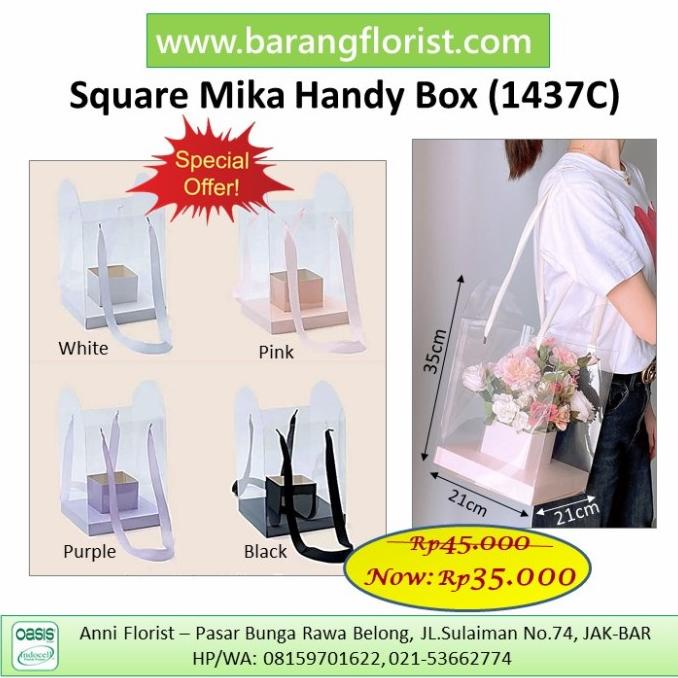 

[COD] Square Mika Handy Box (1437C), kotak mika kotak bunga [COD]