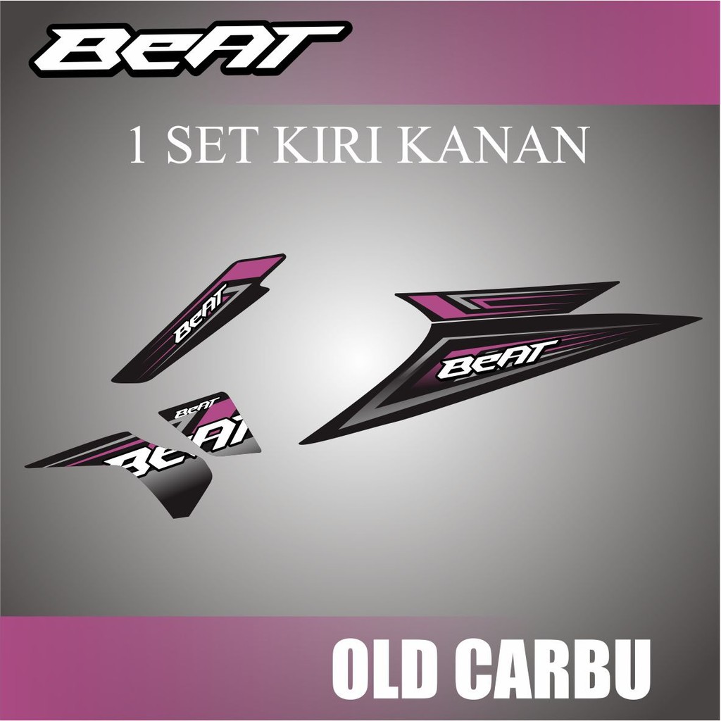 STICKER MOTOR STRIPING BEAT KARBU / BEAT OLD VARIASI CILA 05 UNGU