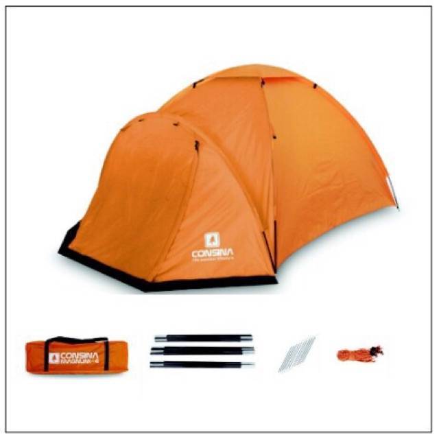 tenda dome consina magnum kapasitas 4 orang double layer