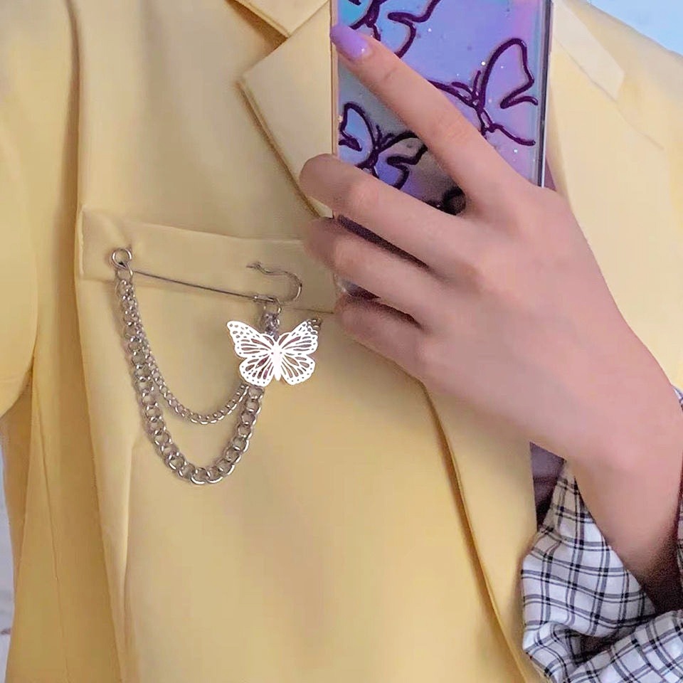 AY(CN) Pin Bros Mutiara Gaya Korea Untuk Aksesoris Pakaian Wanita