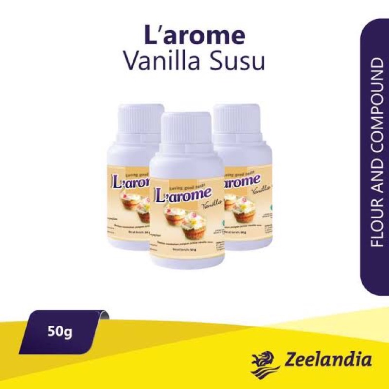 L’arome VANILLA MILK Powder 50gr - Zeelandia Perisa Vanila Susu Larome