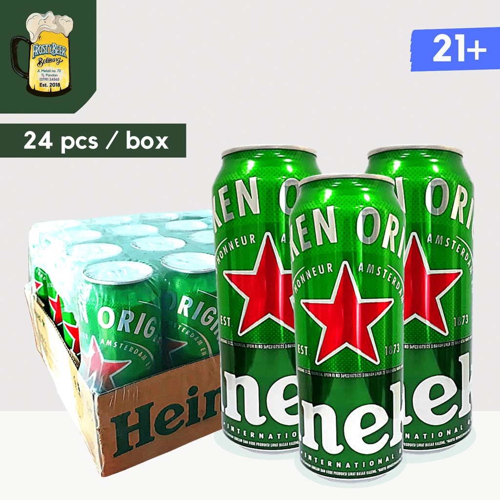 Jual Heineken Beer Can 500 Ml - Bir Kaleng Isi 24 Per Box Dus | Shopee ...