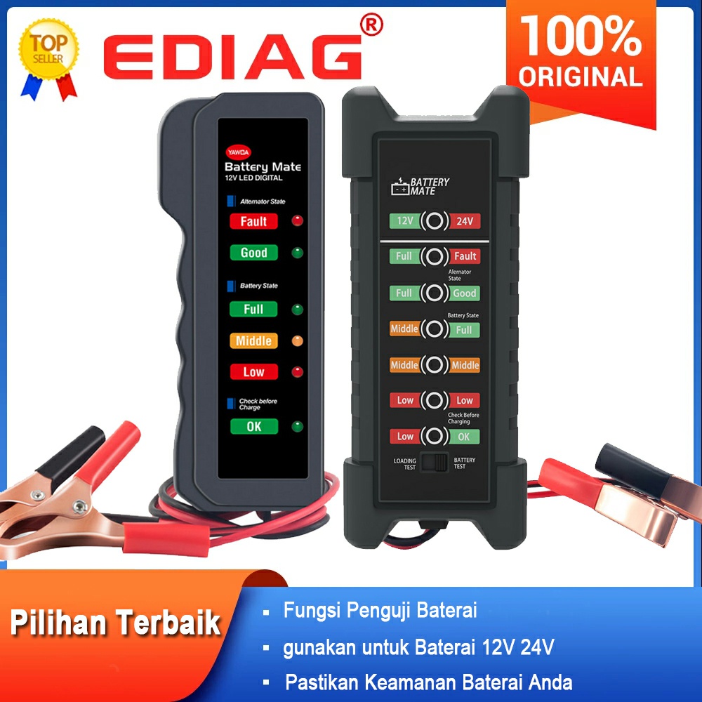 Shinobus - ANCEL BM310 BM410 Baterai Mobil Tester 12V 24V Digital Alternator Test 6/7LED Tampilan