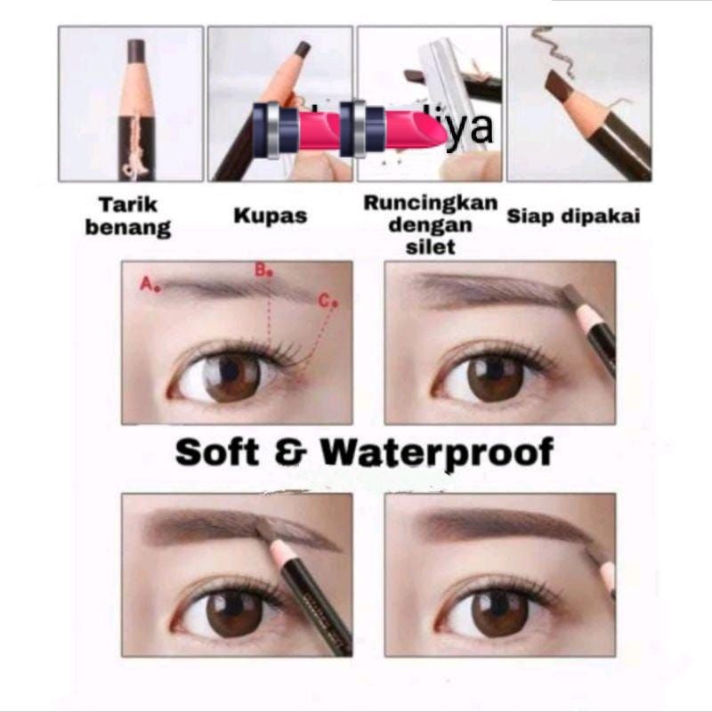 Medan Termurah Waterproof &amp; Longlasting best seller Pensil alis tarik benang praktis