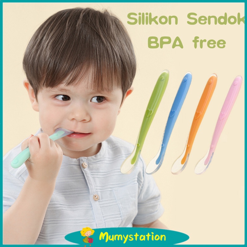 Mumystation Sendok silikon alat makan bayi BPA free sendok bayi silikon