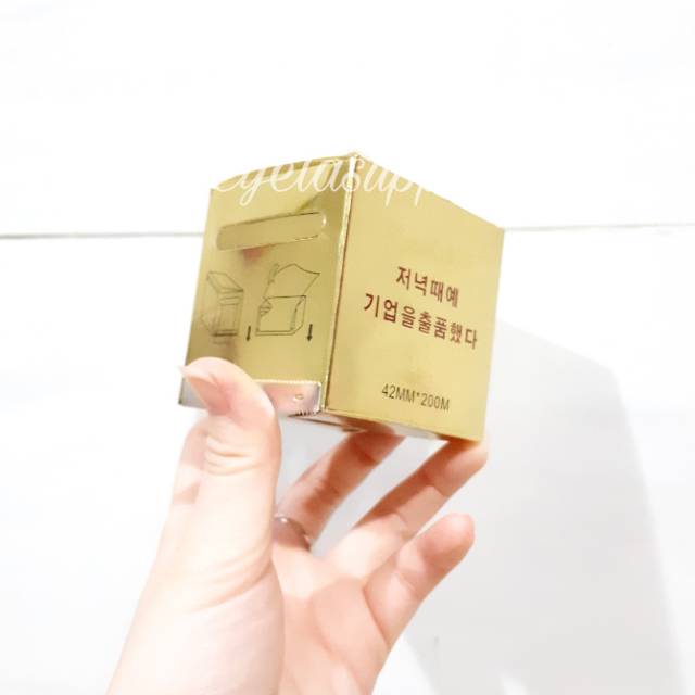 Plastik Wrap untuk Sulam alis lashlift Wrapping Cover Gold Box Plastic Okulasi Tanaman Sulam Bibir Eyebrow Embroidry