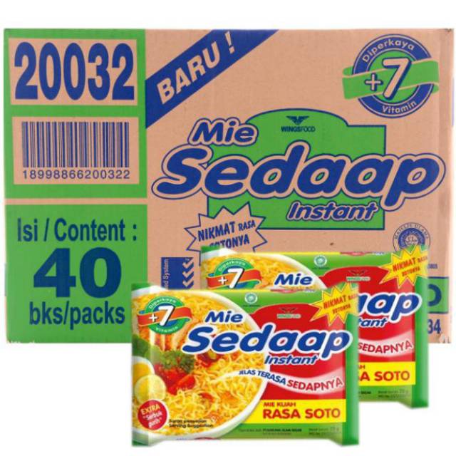 

MI SEDAP INSTANT 1CARTON ISI 40pcs