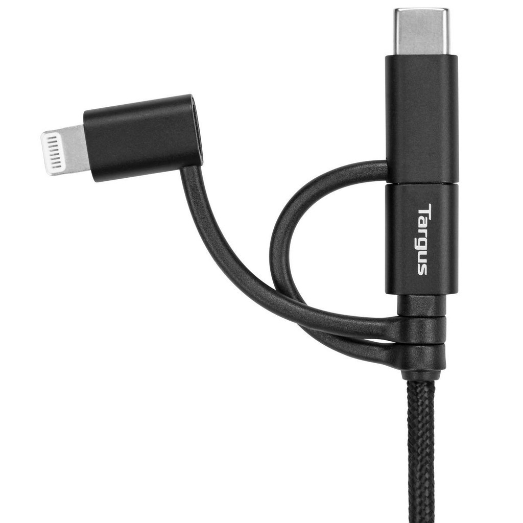 Kabel Data Targus ACC101110 3 in 1 USB A to Micro Usb USB-C Lightning